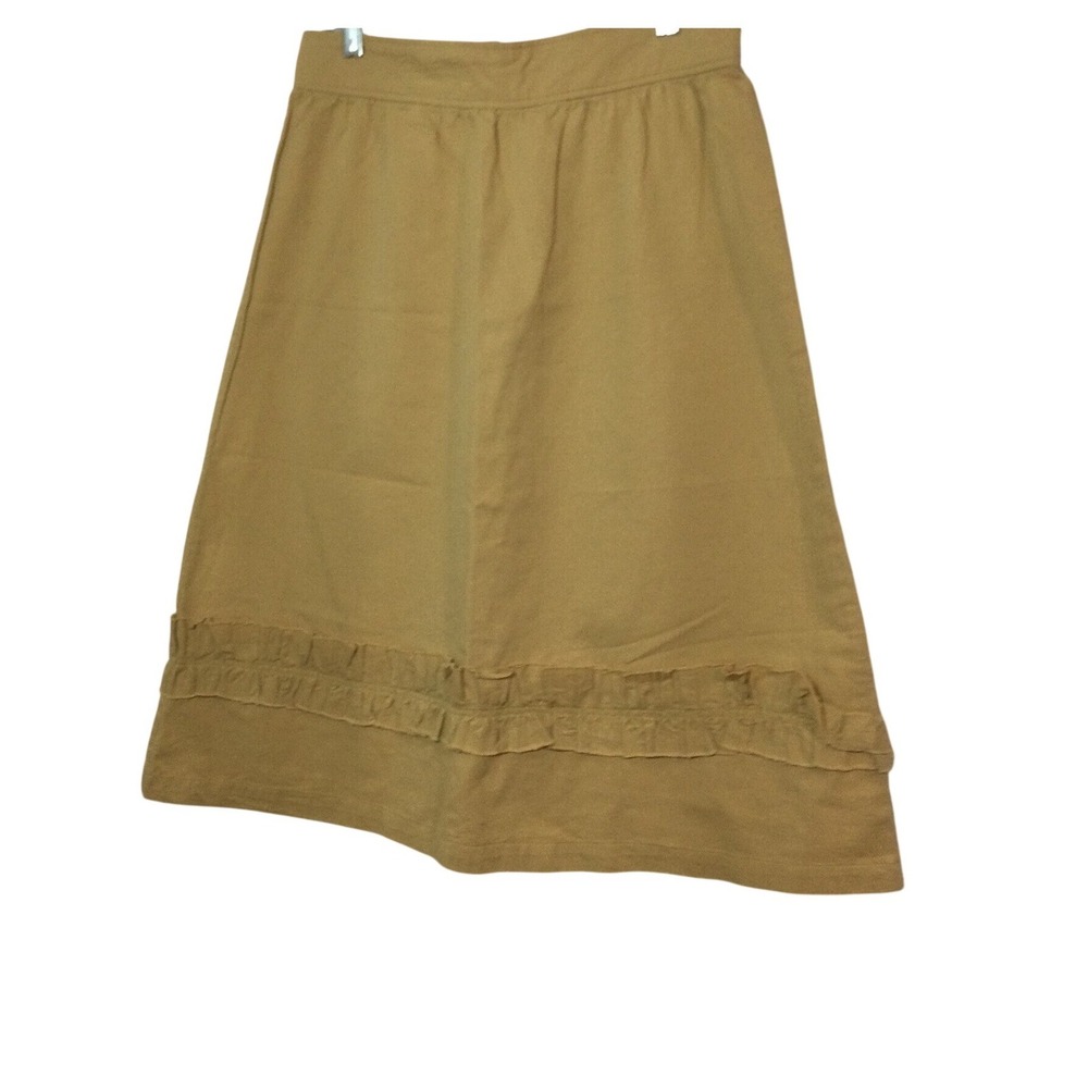 Movint Ruffle Hem Skirt A-Line Midi Elastic Waist Casual Cute Womens SizeM (280)